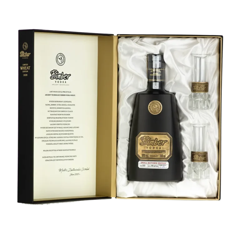 Bimber Black Vodka 0,7L 50% z kieliszkami - obrazek 2