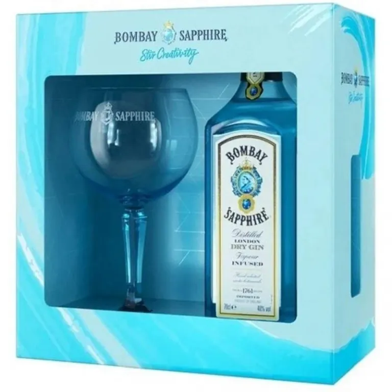 Bombay Sapphire London Dry Gin 0,7L z kielichem